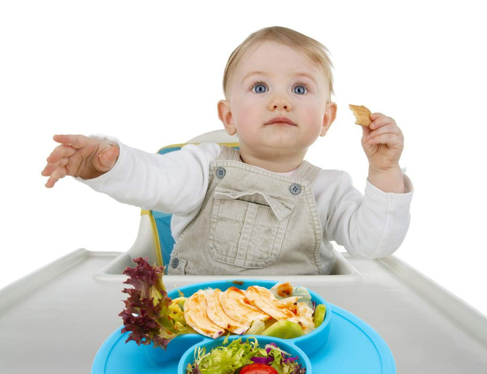 Linowos baby divided plate travel-friendly design for meals on the go
