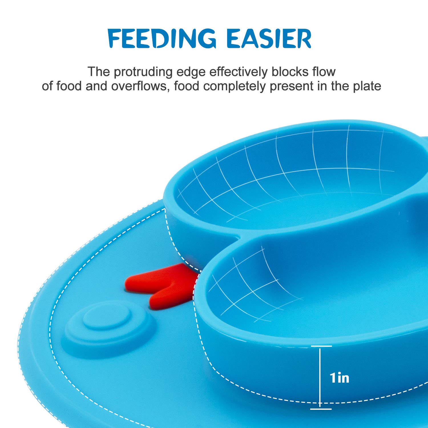 Linowos divided plate easy-clean surface resists stains