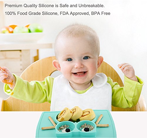 Linowos Non-Slip Suction Placemat prevents slips during meals.