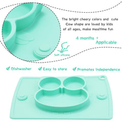 Linowos Three-Section Meal Plate helps portioning for growing kids.