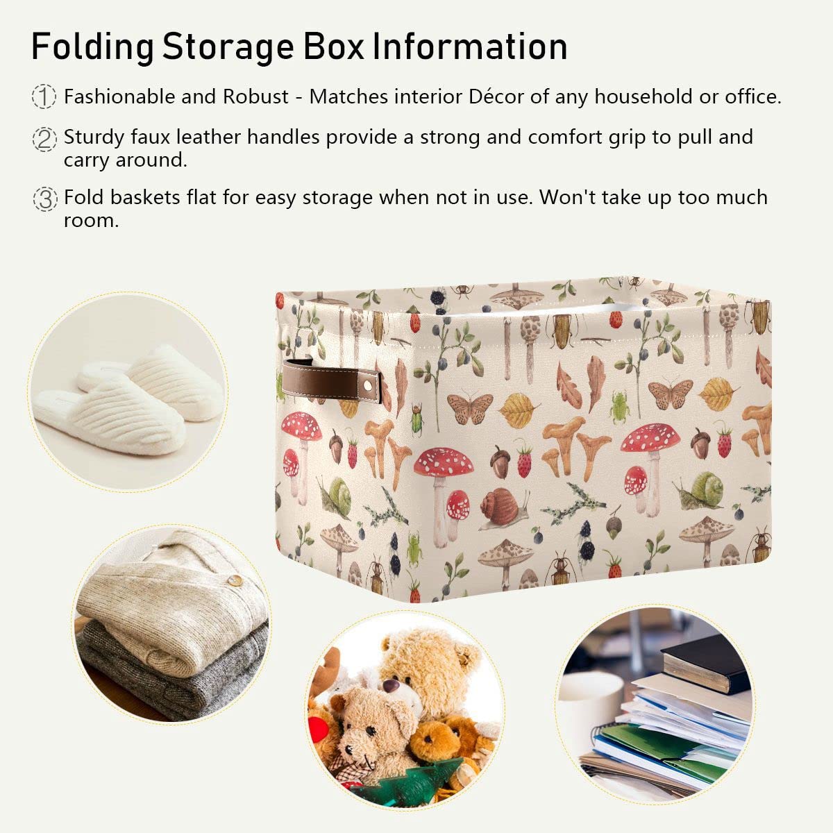 Linqin Bedroom Decor Storage Bin blends pattern with practical organization