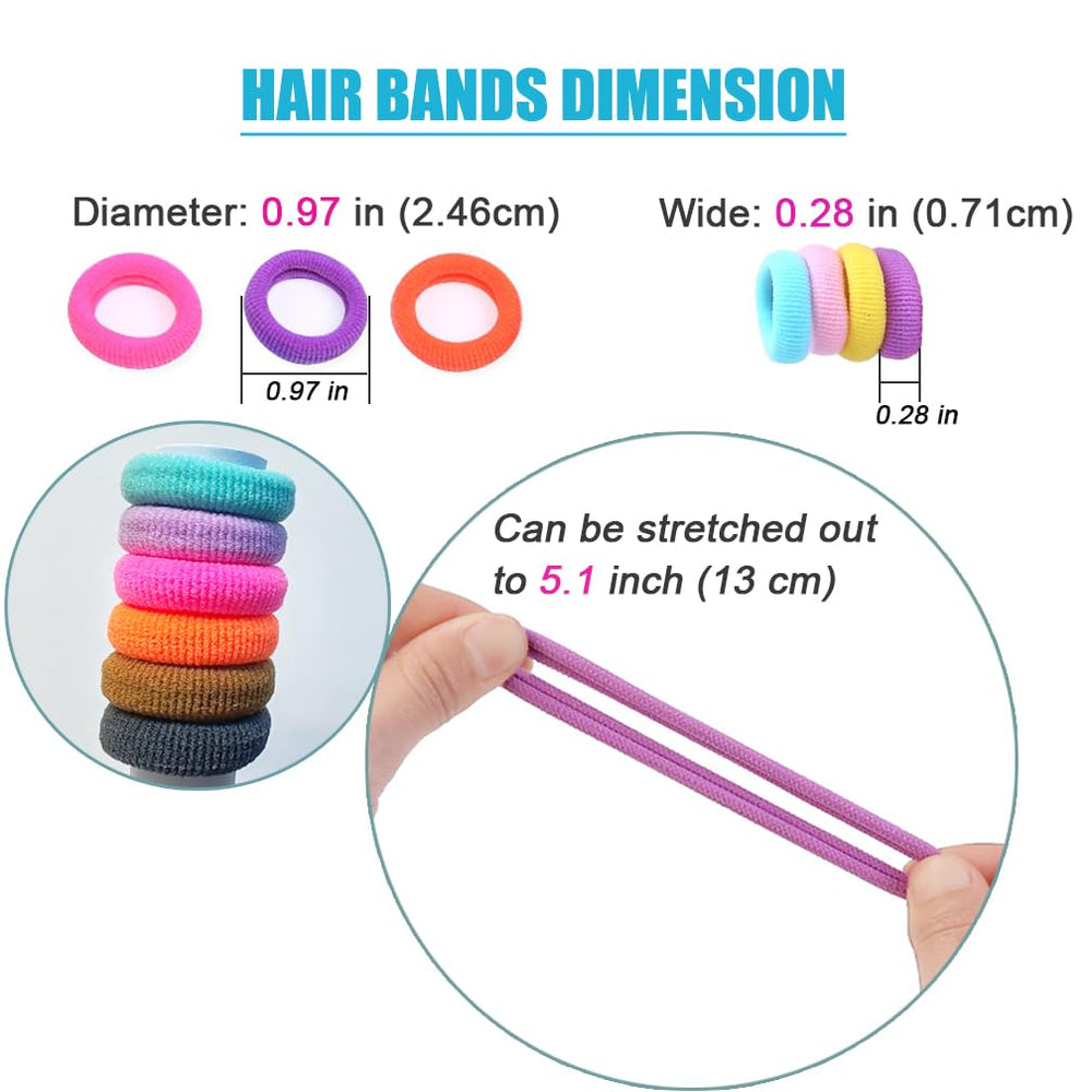 Lintopos baby hair ties worn in a ponytail on a child for versatile styling