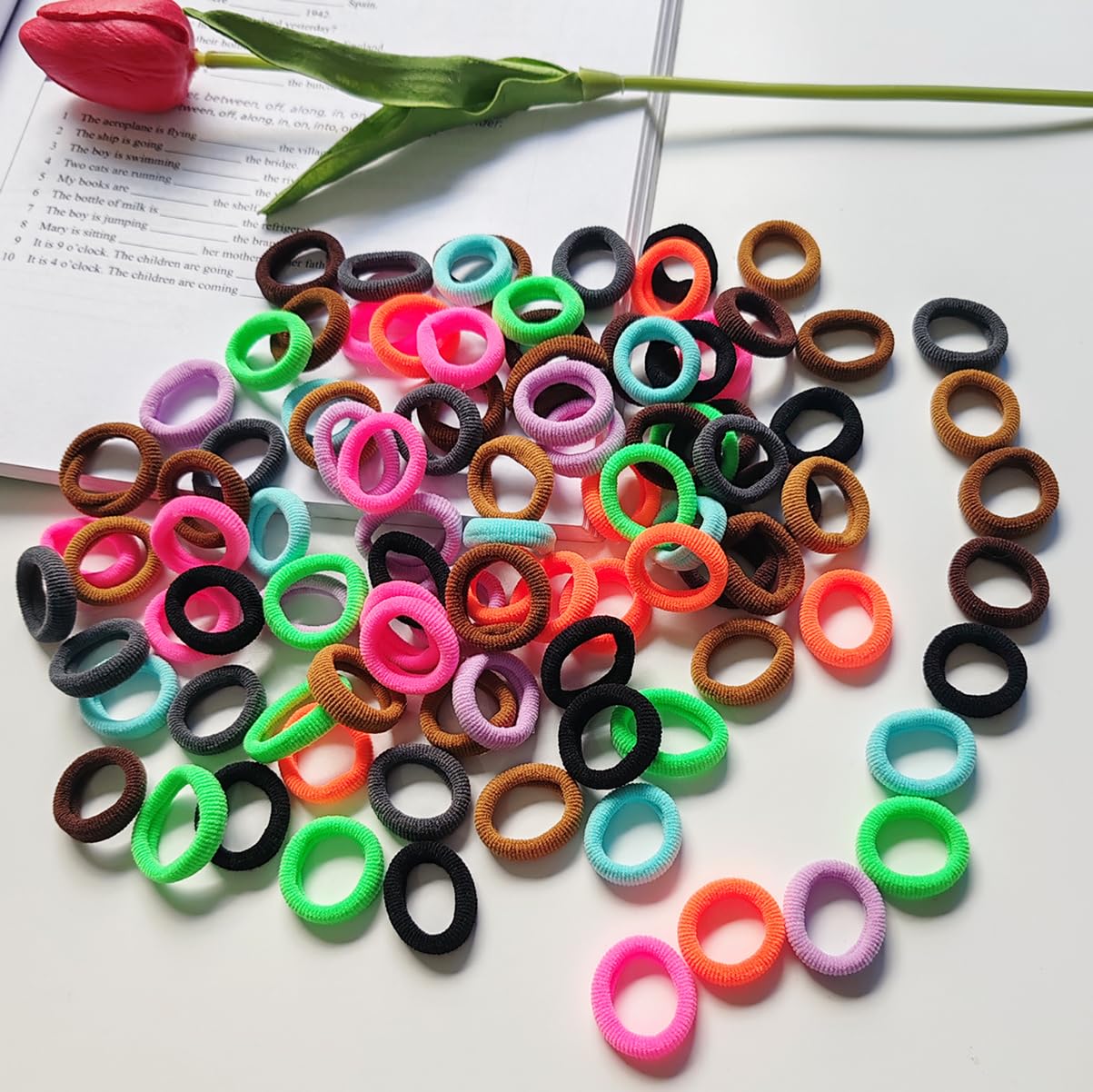 Lintopos baby hair ties dark color collection for outfit coordination