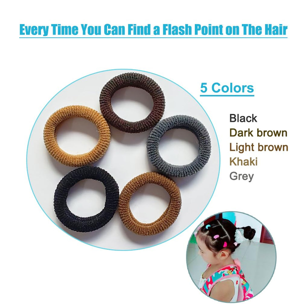Lintopos baby hair ties soft seamless design highlighting hair-friendly pull without snag.