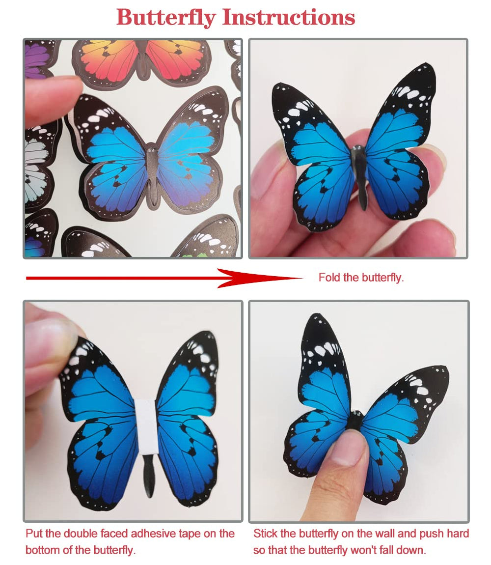 Lintopos butterfly wall decal 05 suits party decor with easy setup.