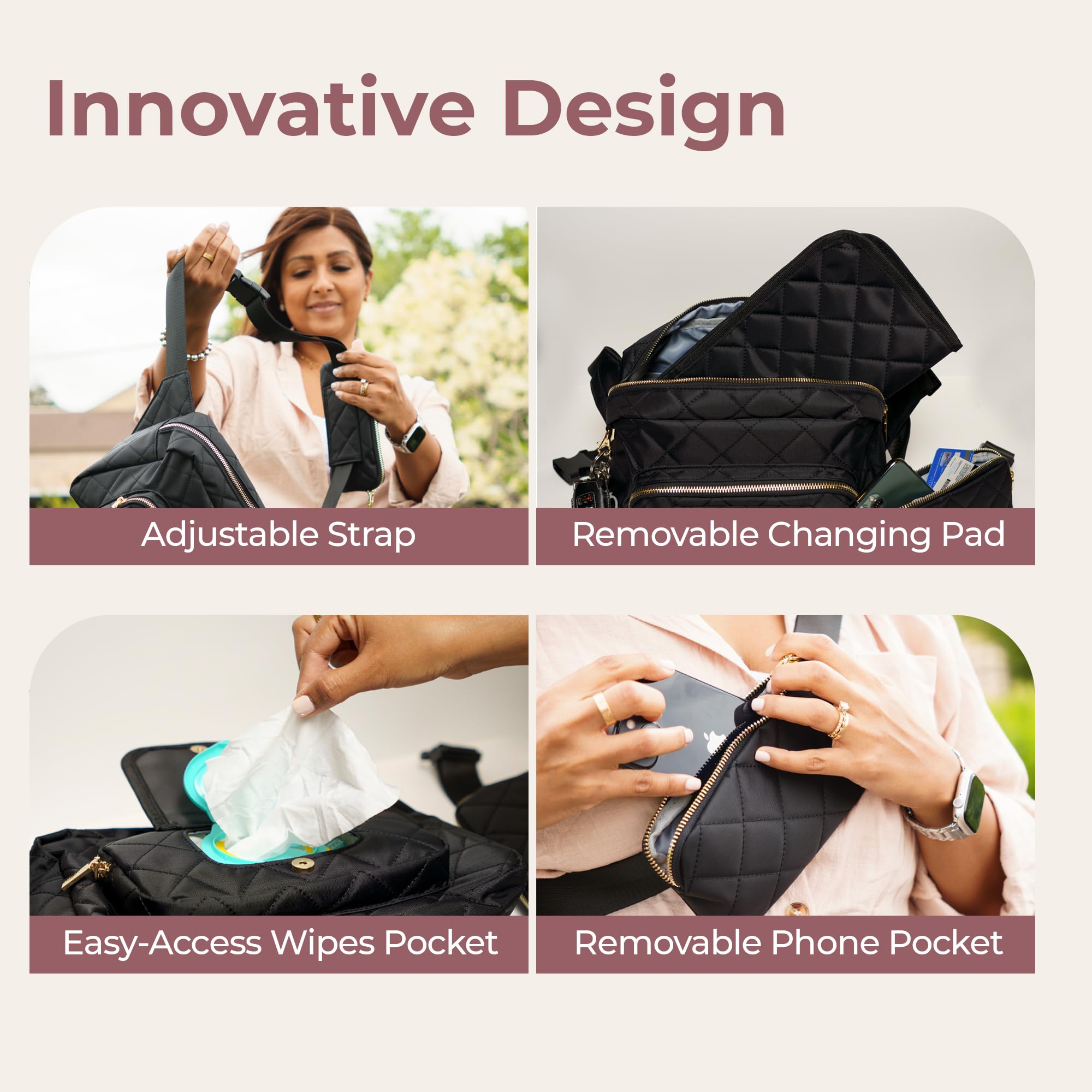 Lion & Light Jetsetter five-pocket organization keeps items neatly accessible.