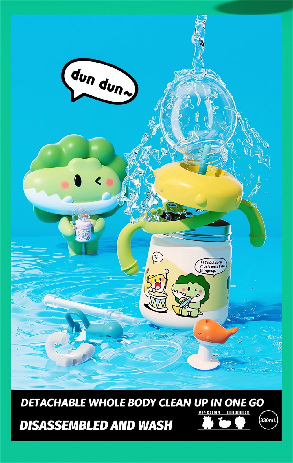 LIONICE cute kids' gift cup with colorful patterns enhances hydration.
