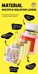 LIONICE leak-proof lid and straw system prevents spills during busy days.