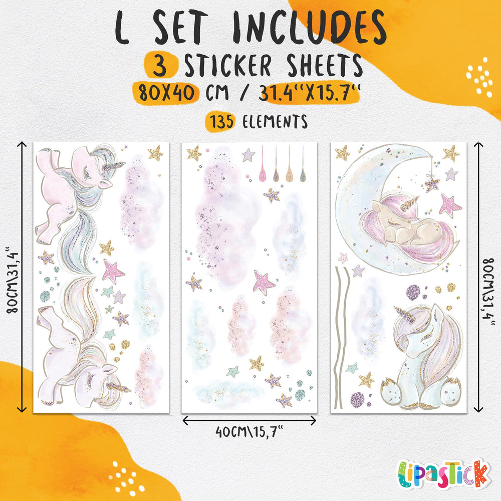 Lipastick nursery wall stickers sheets are easy to peel and reposition