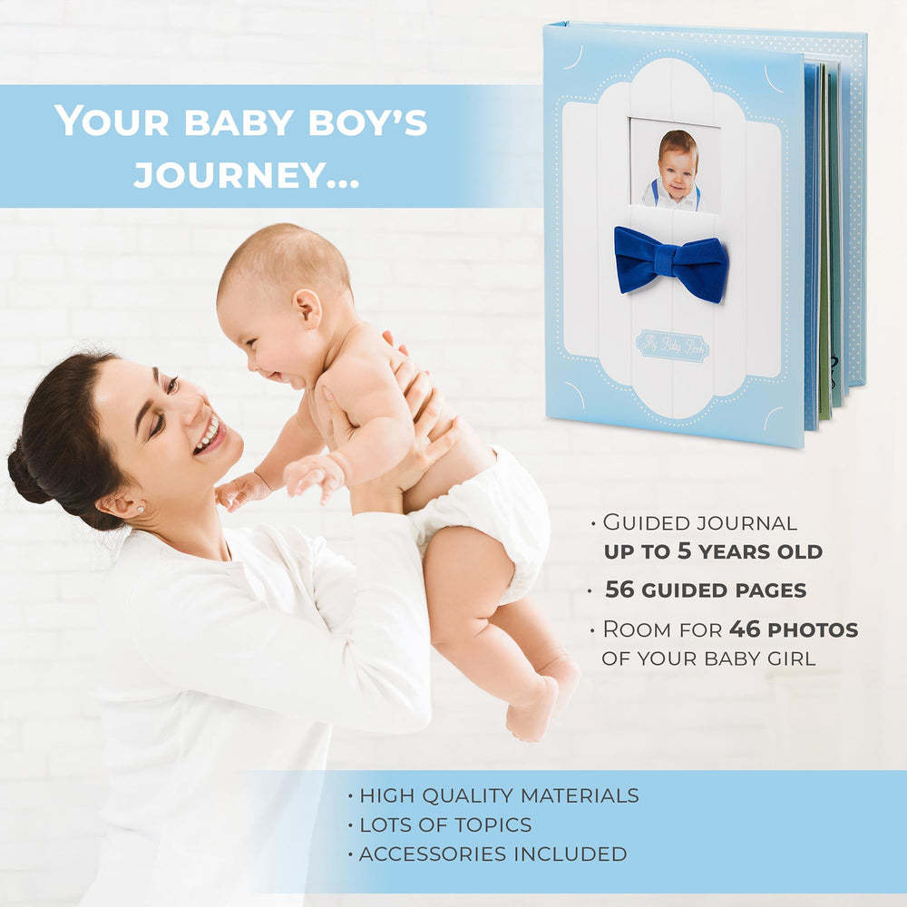 Liplut Baby Book Memory Boy illustrations enrich pages with charming visuals and storytelling prompts
