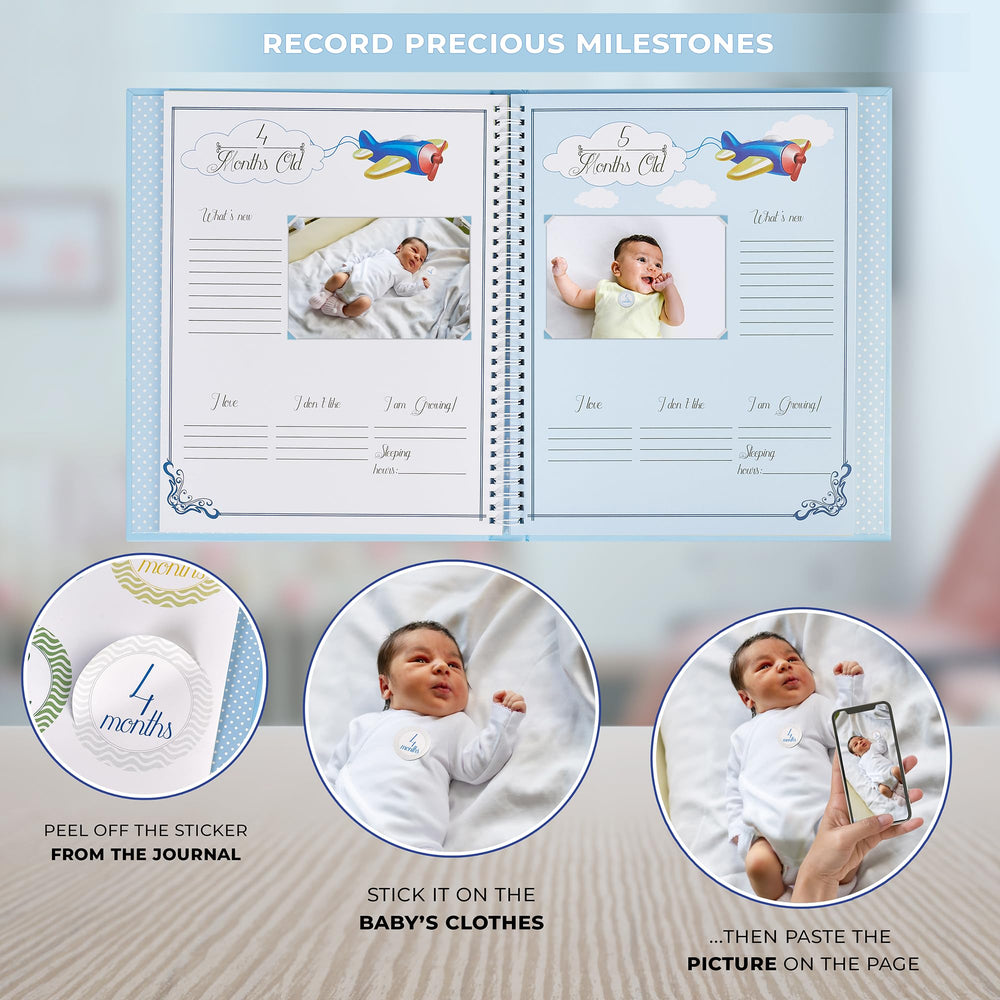 Liplut Baby Book Memory Boy removable photo cover makes swapping images effortless
