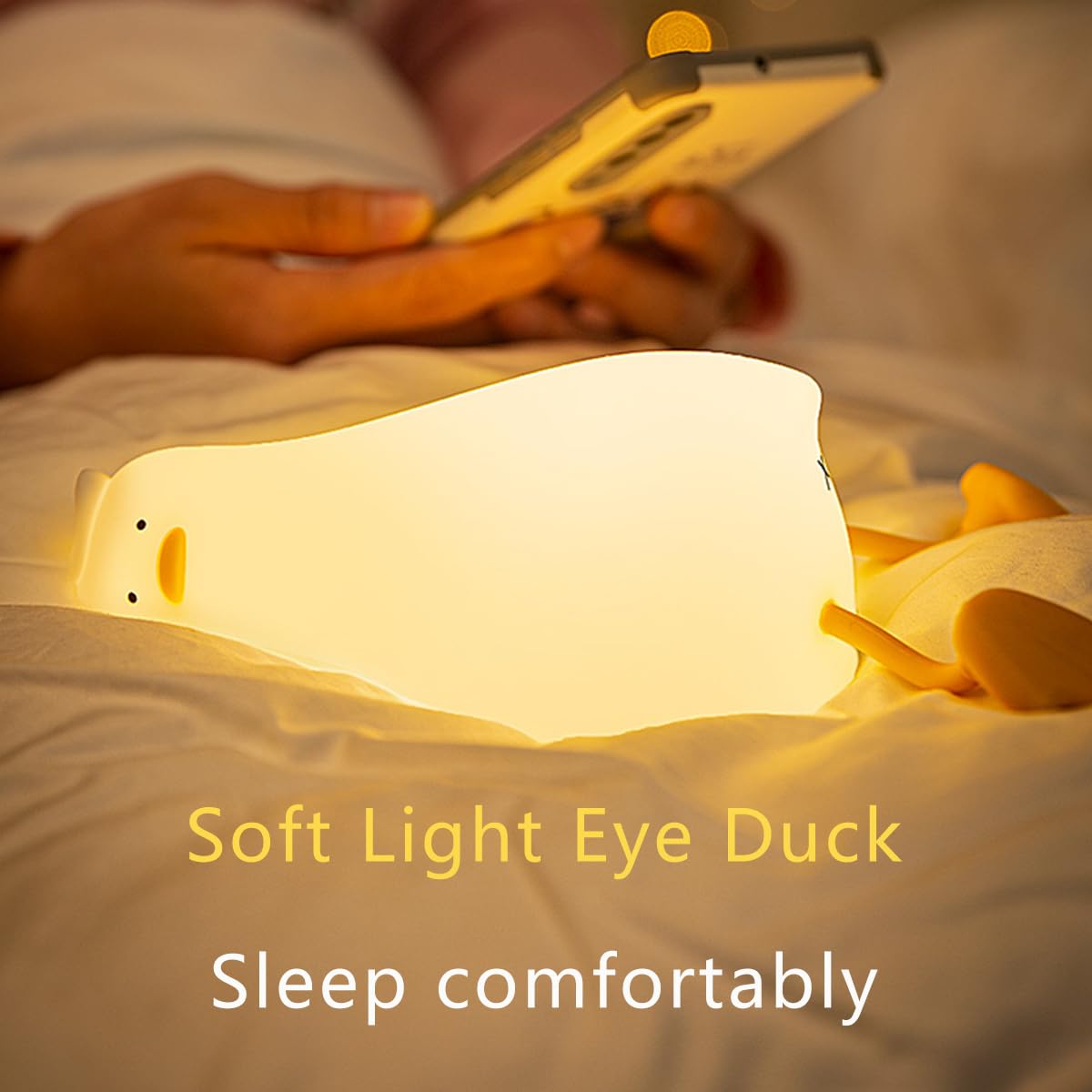 Liqmin LED Duck Lamp silicone construction is durable and safe for kids.