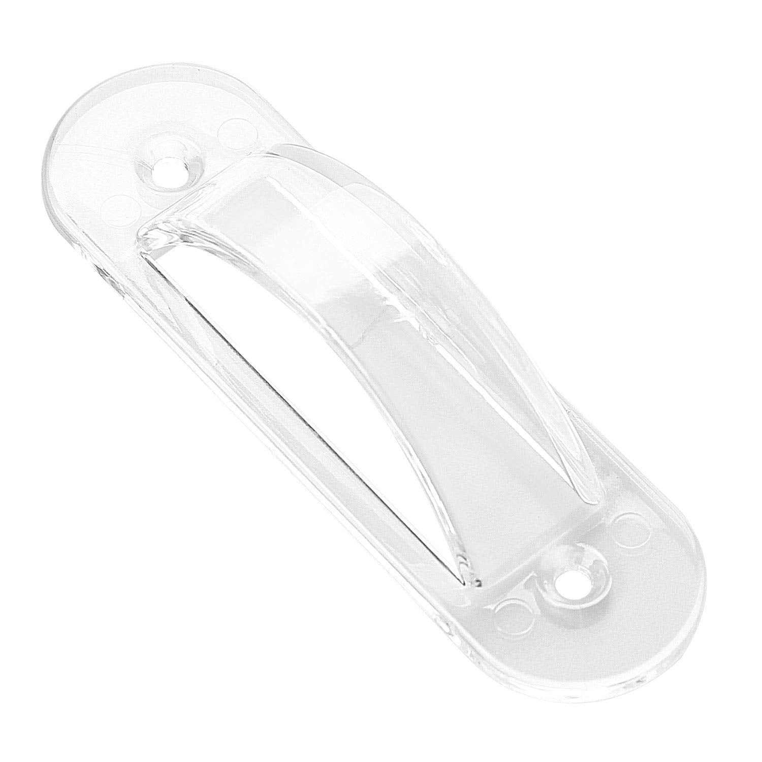Lisol clear switch guard close-up highlights durable plastic and unobtrusive appearance.