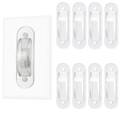 Lisol wall switch guards clear plate cover blends into walls for discreet safety.