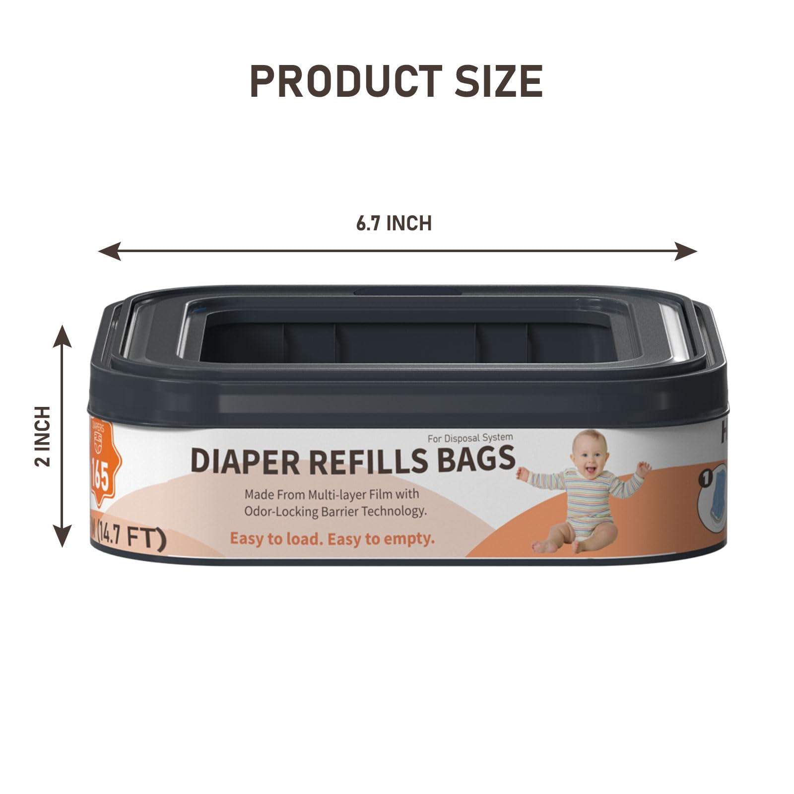 Lisyee easy-dispensing refills on display speed up diaper changes.
