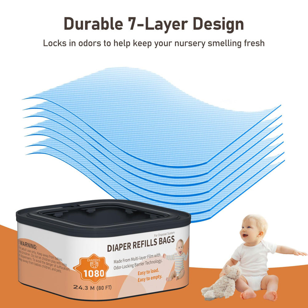 Close-up of seven-layer design in Lisyee refills for odor control