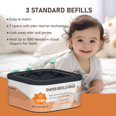 Thick, tough material of Lisyee refills resists tearing during diaper changes