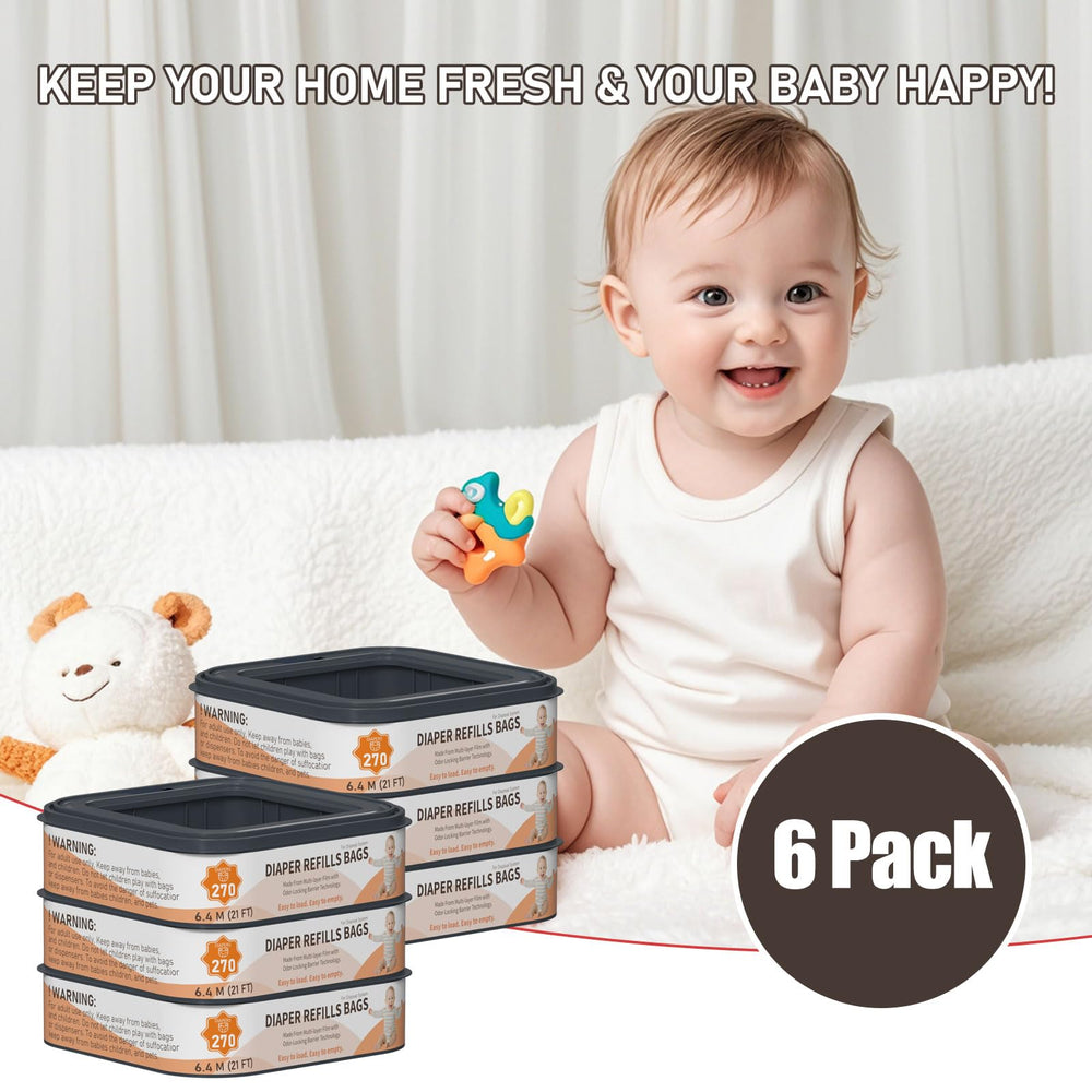 Lisyee Standard Square Refills demonstrate capacity for up to 270 newborn diapers