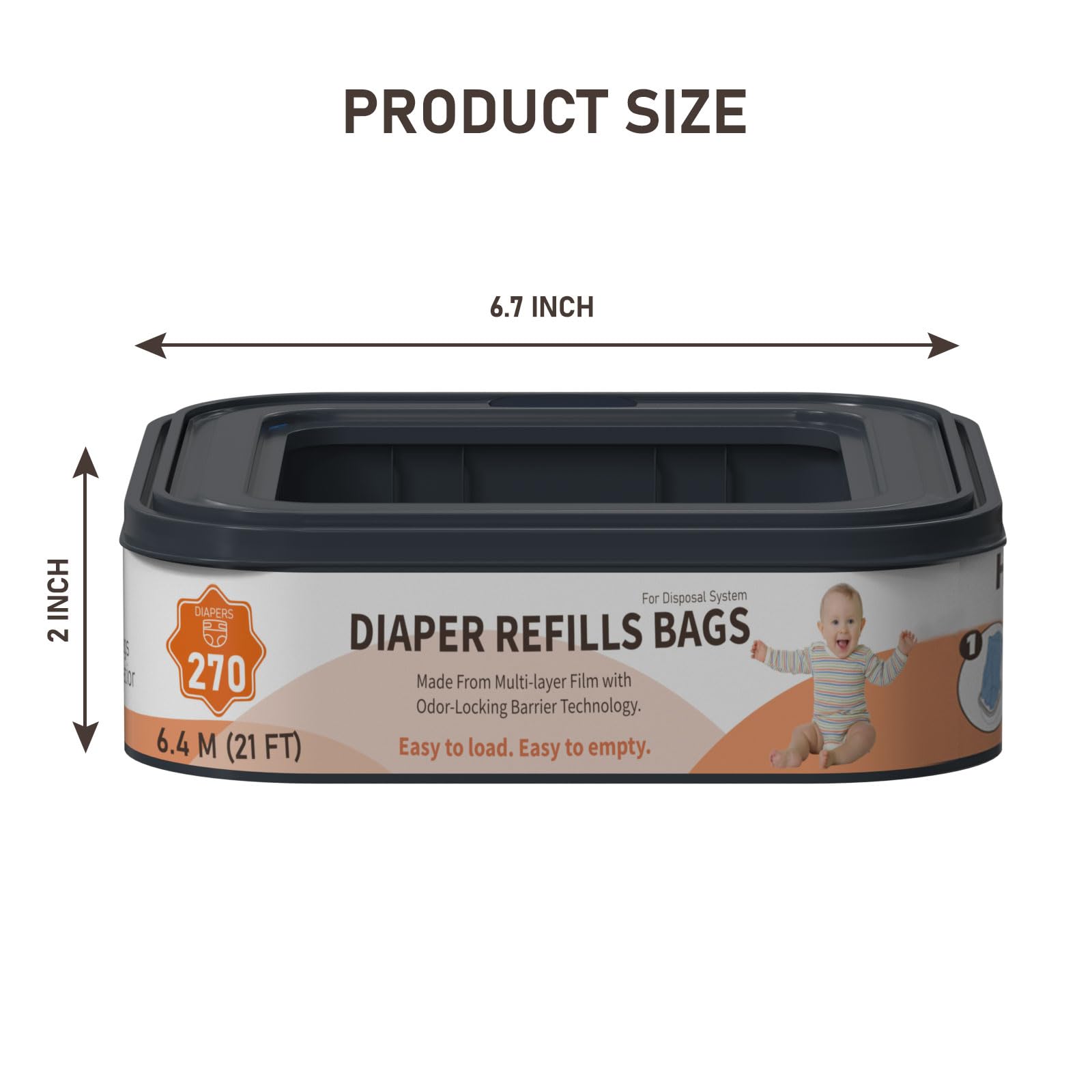 Lisyee Standard Square Refills six-pack for convenient replacement