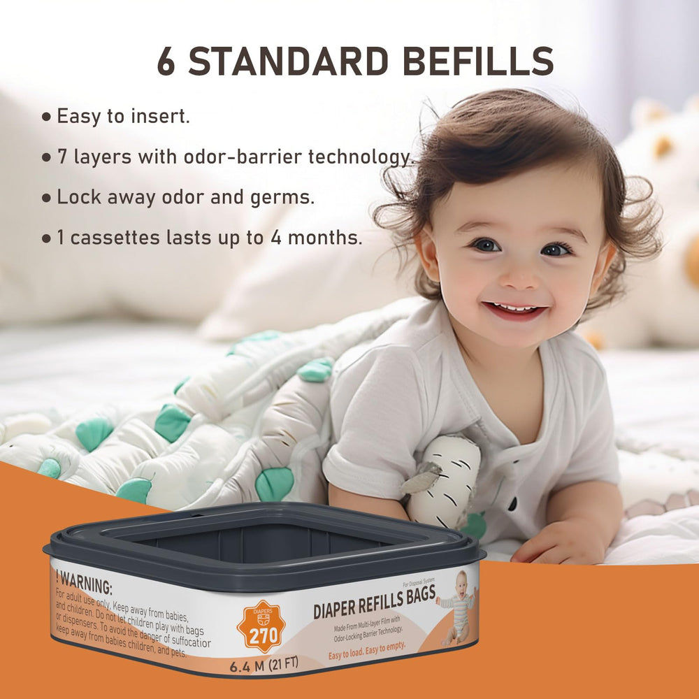 Lisyee Standard Square Refills with tough thicker liners for durable odor protection