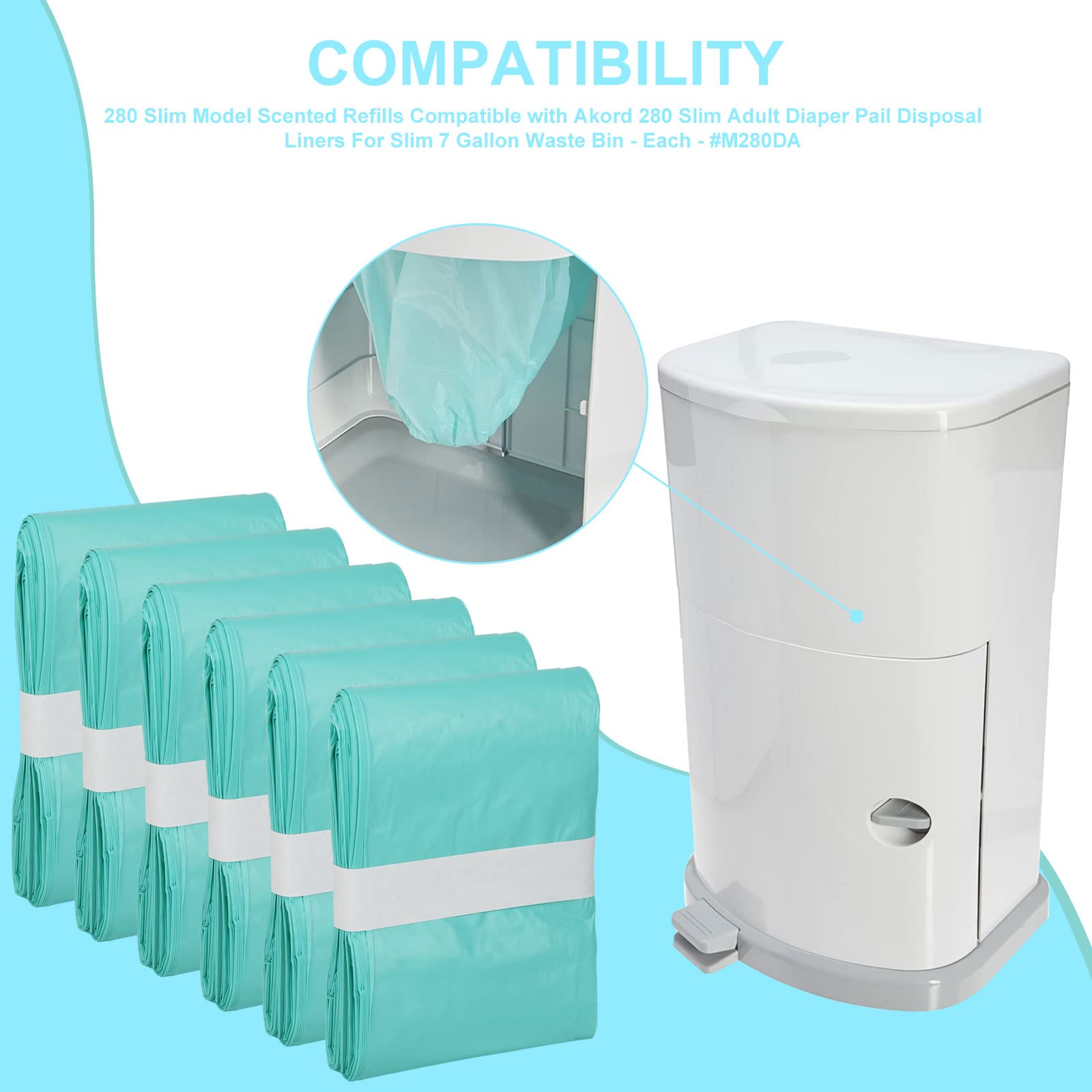 Lisyee tear-resistant material ensures sturdy liners that won’t rip during disposal.