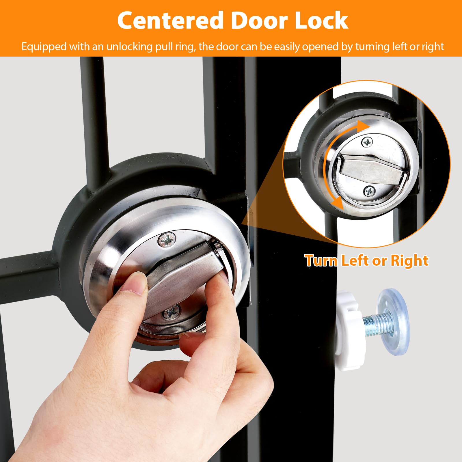 LitaiL auto-closing door mechanism keeps pets safe and passage controlled.