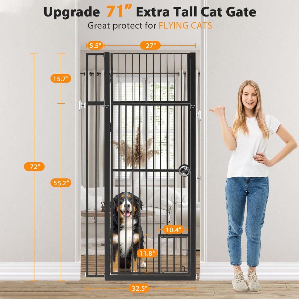 LitaiL 29-37.5in wide-gate in black demonstrates easy no-drill pressure mounting.
