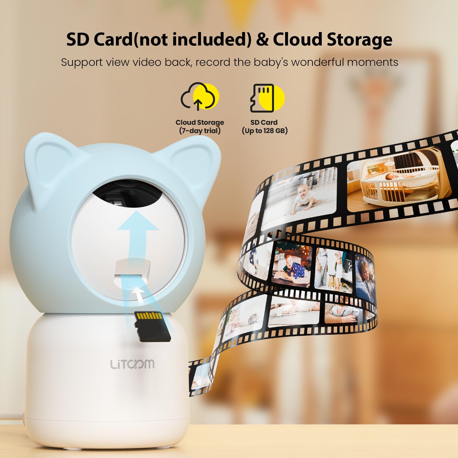Litokam local and cloud storage for secure video playback