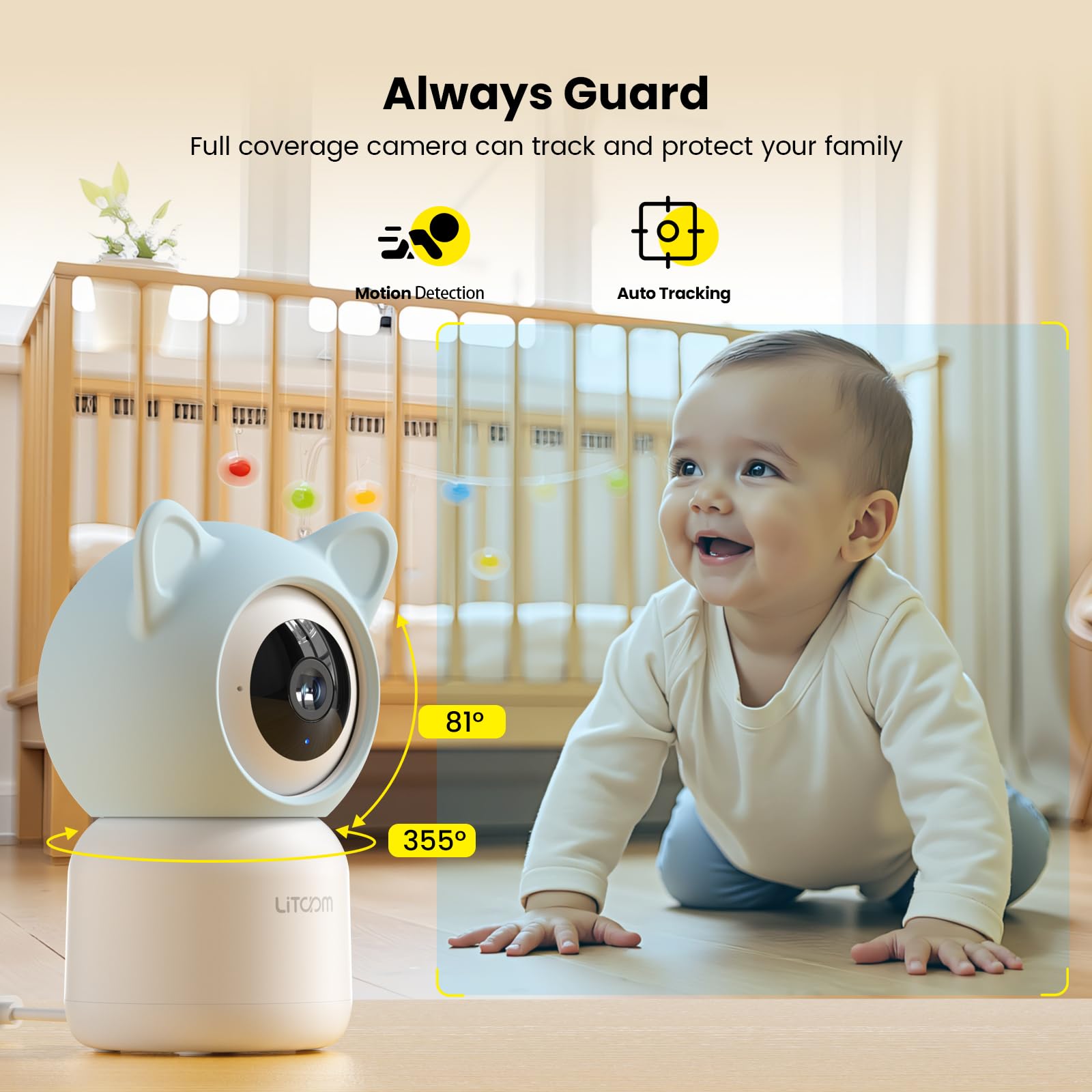 Litokam indoor pet camera to check pets remotely