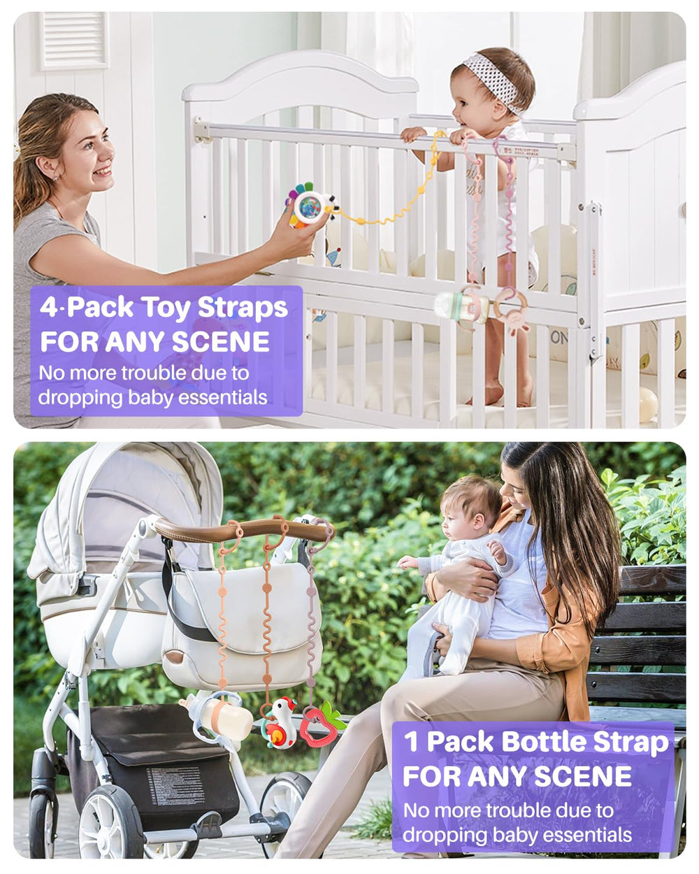 LittleHugs colorful travel straps aid quick item identification