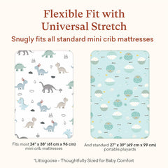 Littogoose Graco Pack and Play Sheet closeup fabric shows soft microfiber.