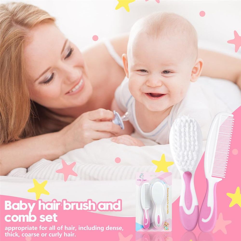 Little Angel gift-ready baby registry set in pink packaging.