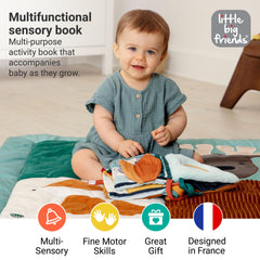Little Big Friends forest textures close-up showcases crinkle surfaces for sensory development.