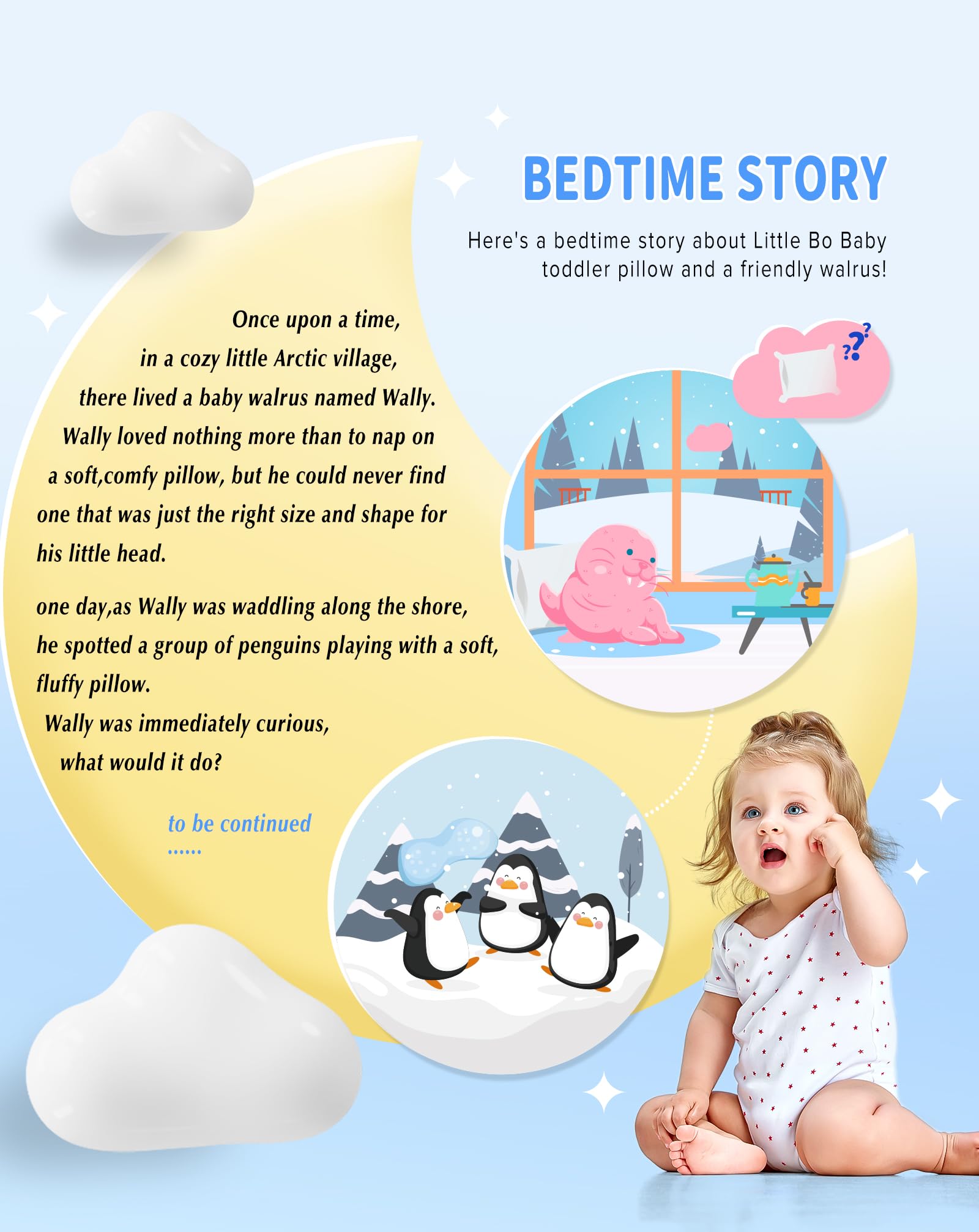 Little Bo Baby Toddler Pillow closeup cotton weave shows breathable fabric for cool nights.