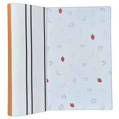 LITTLE Bot play mat with caterpillar doodle supports tummy time and sensory exploration.