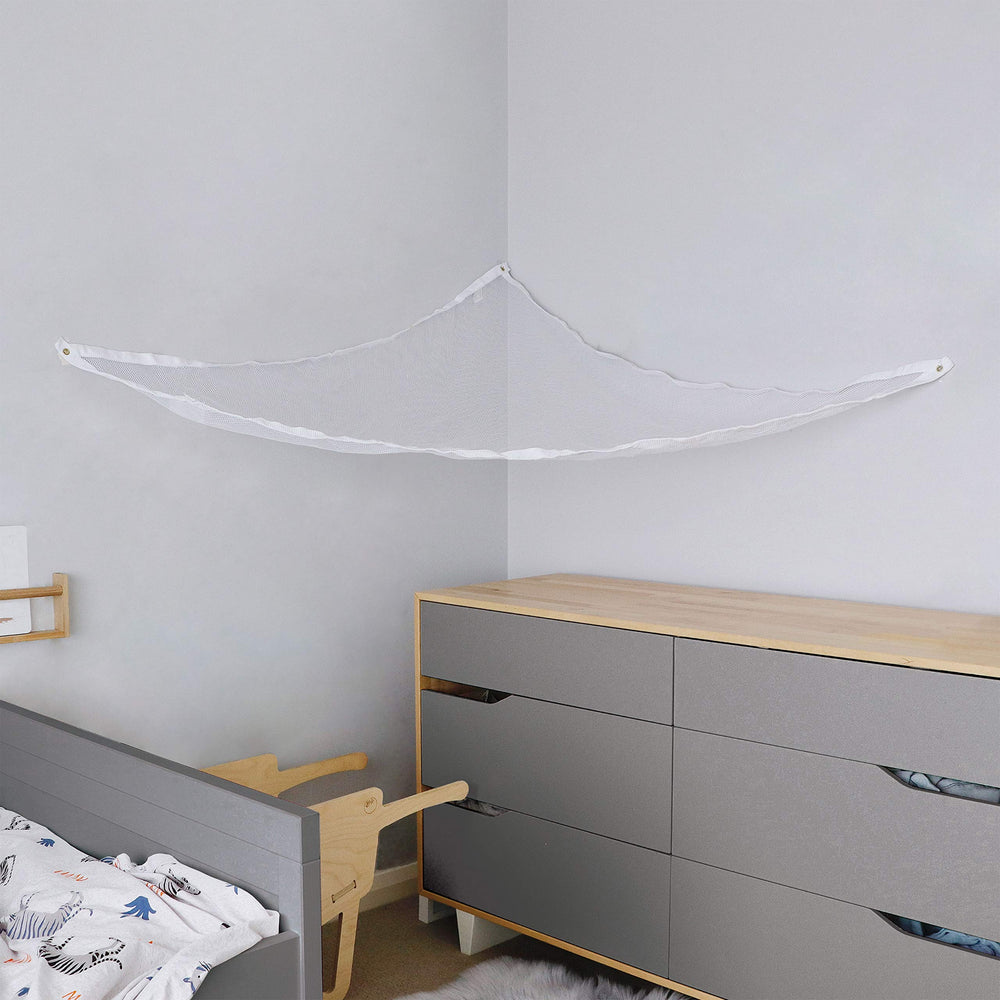 Easy-install hooks from Little Chicks for quick corner setup.