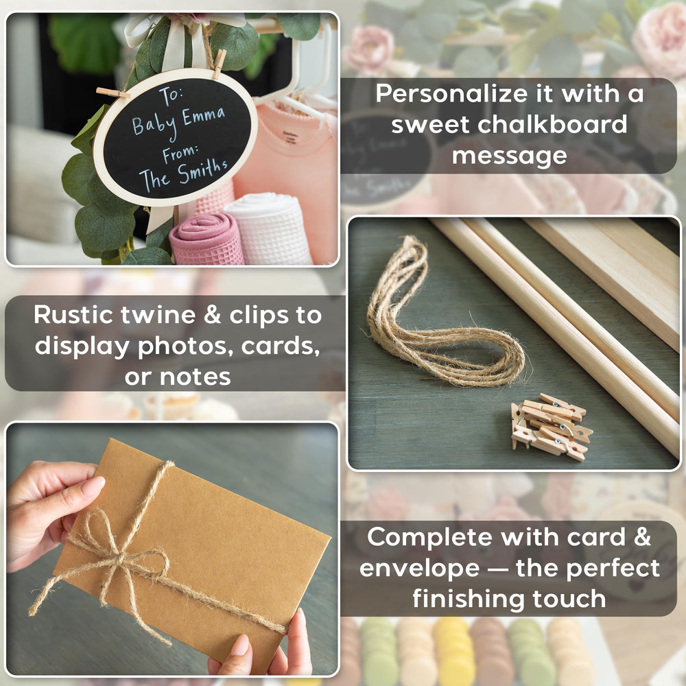 Little Cuteness chalkboard with white marker for custom greetings