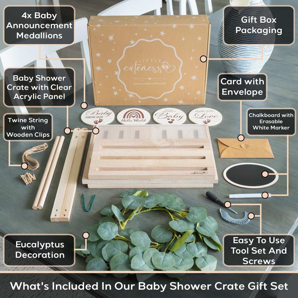 Little Cuteness clear acrylic front display highlights baby items elegantly