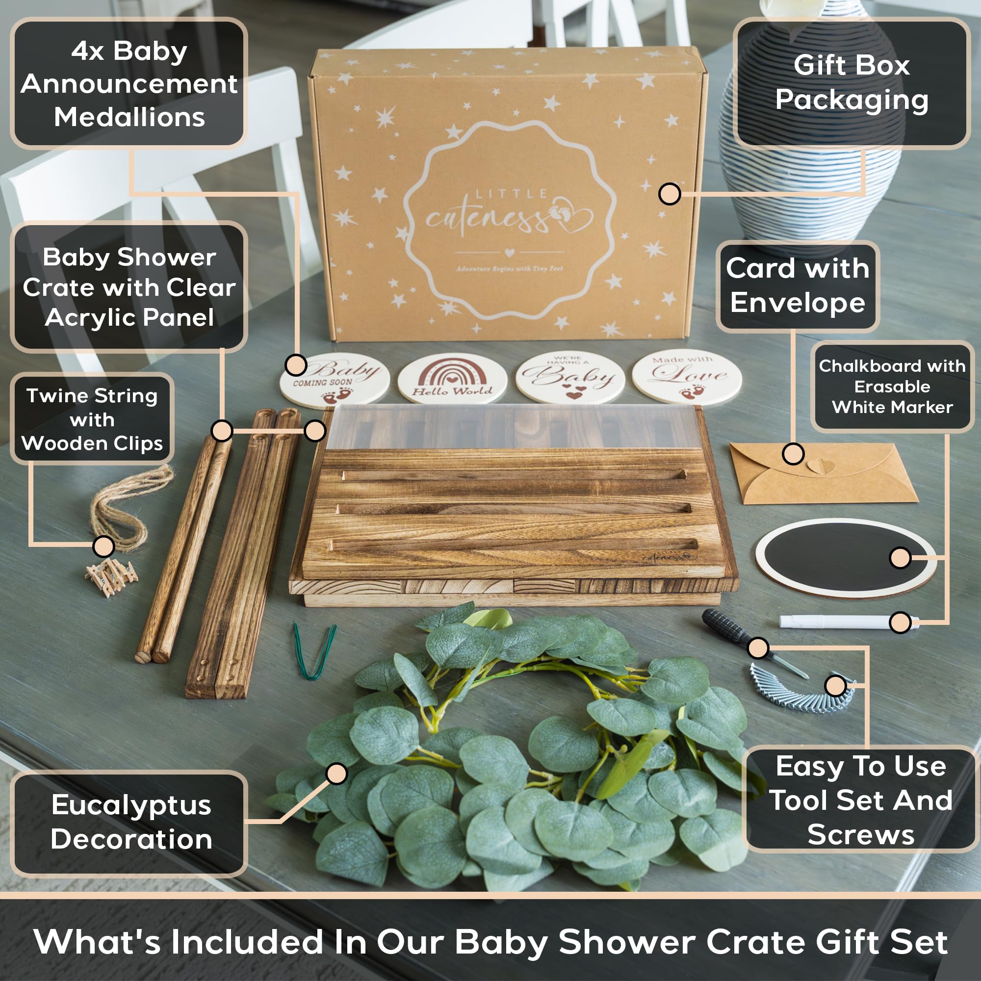 Little Cuteness dual rod system enables easy hanging of outfits and décor showcases.