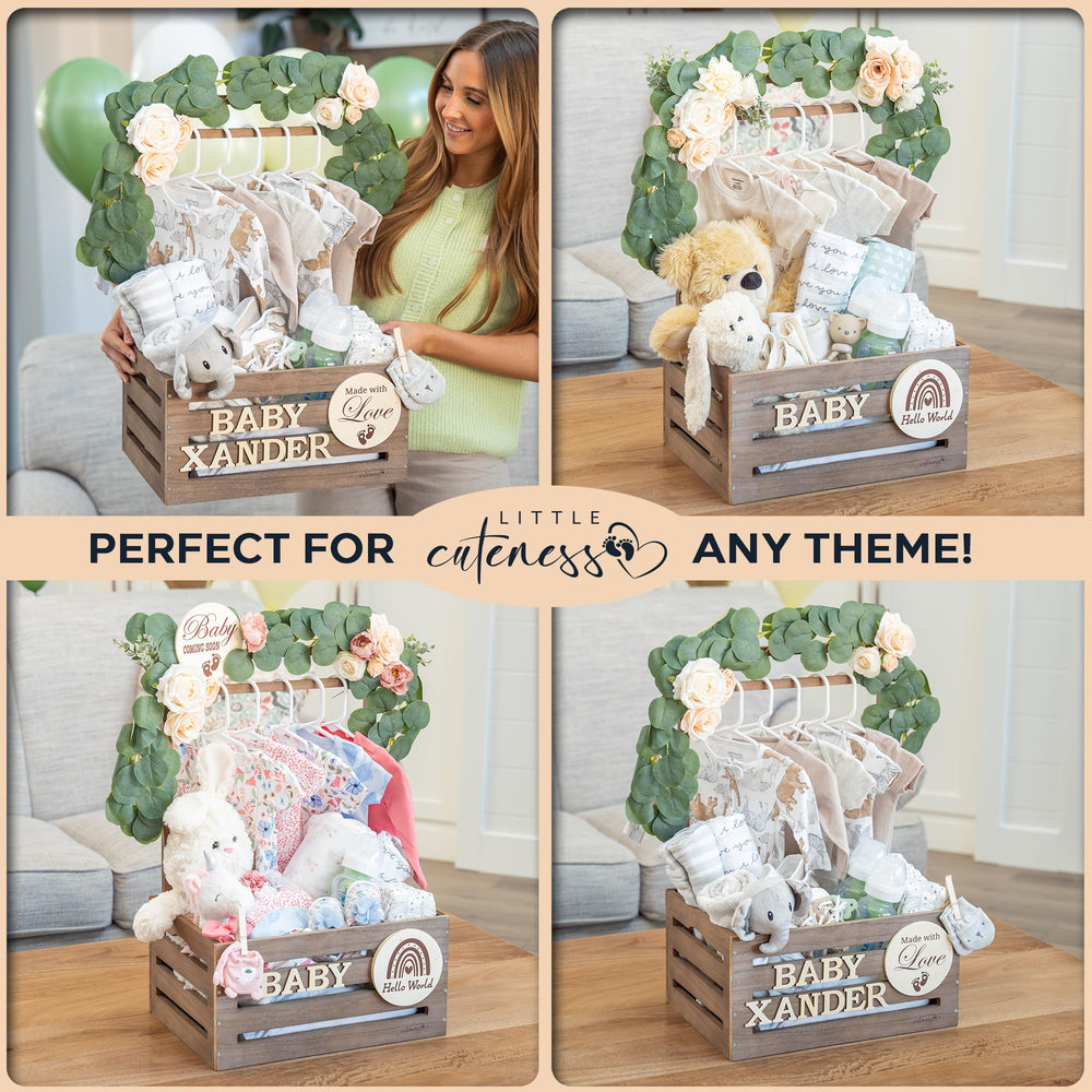 Little Cuteness cutout carrying handles ensure easy transport and stylish display