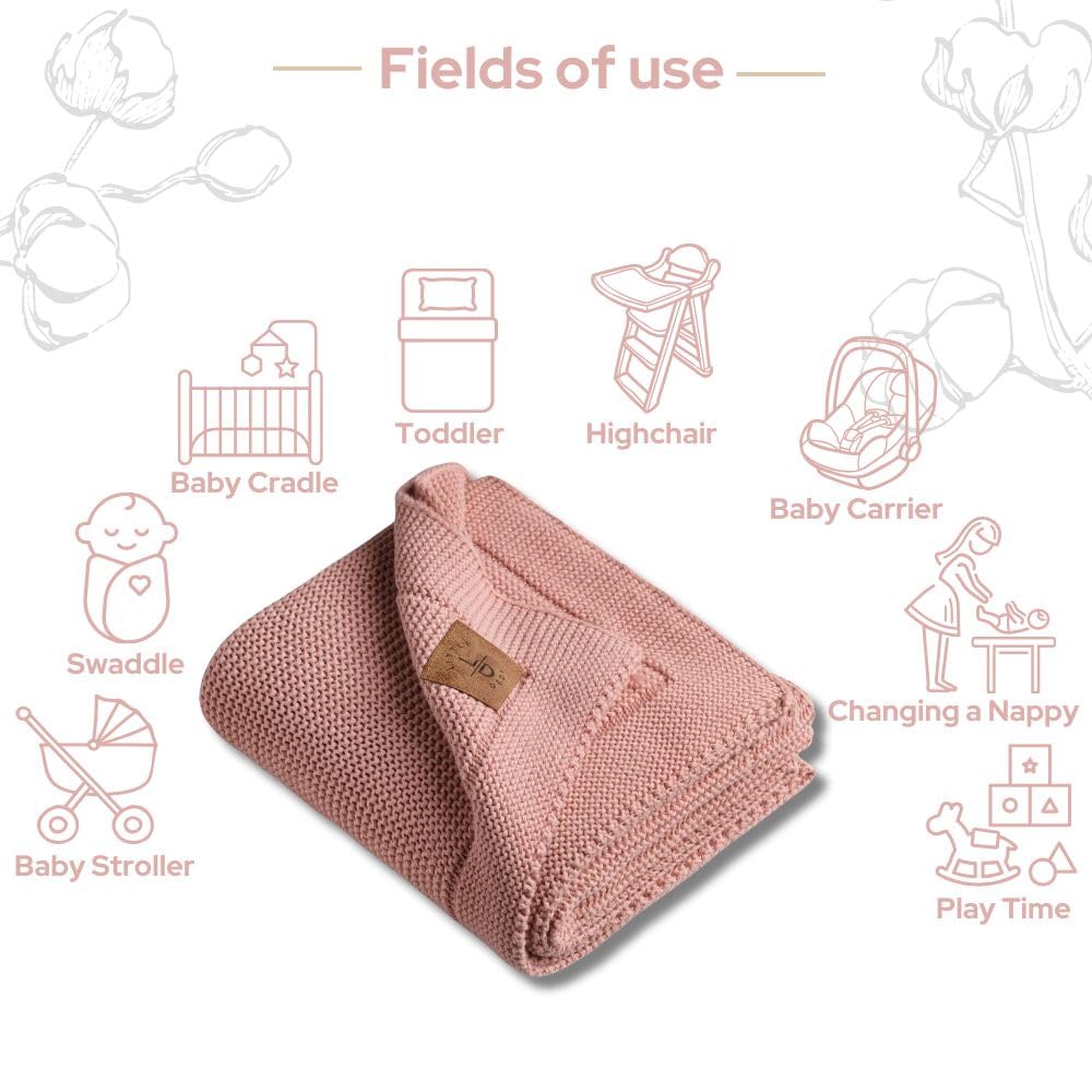 Little Dedi 30x40 blanket swaddle setup for crib and stroller use
