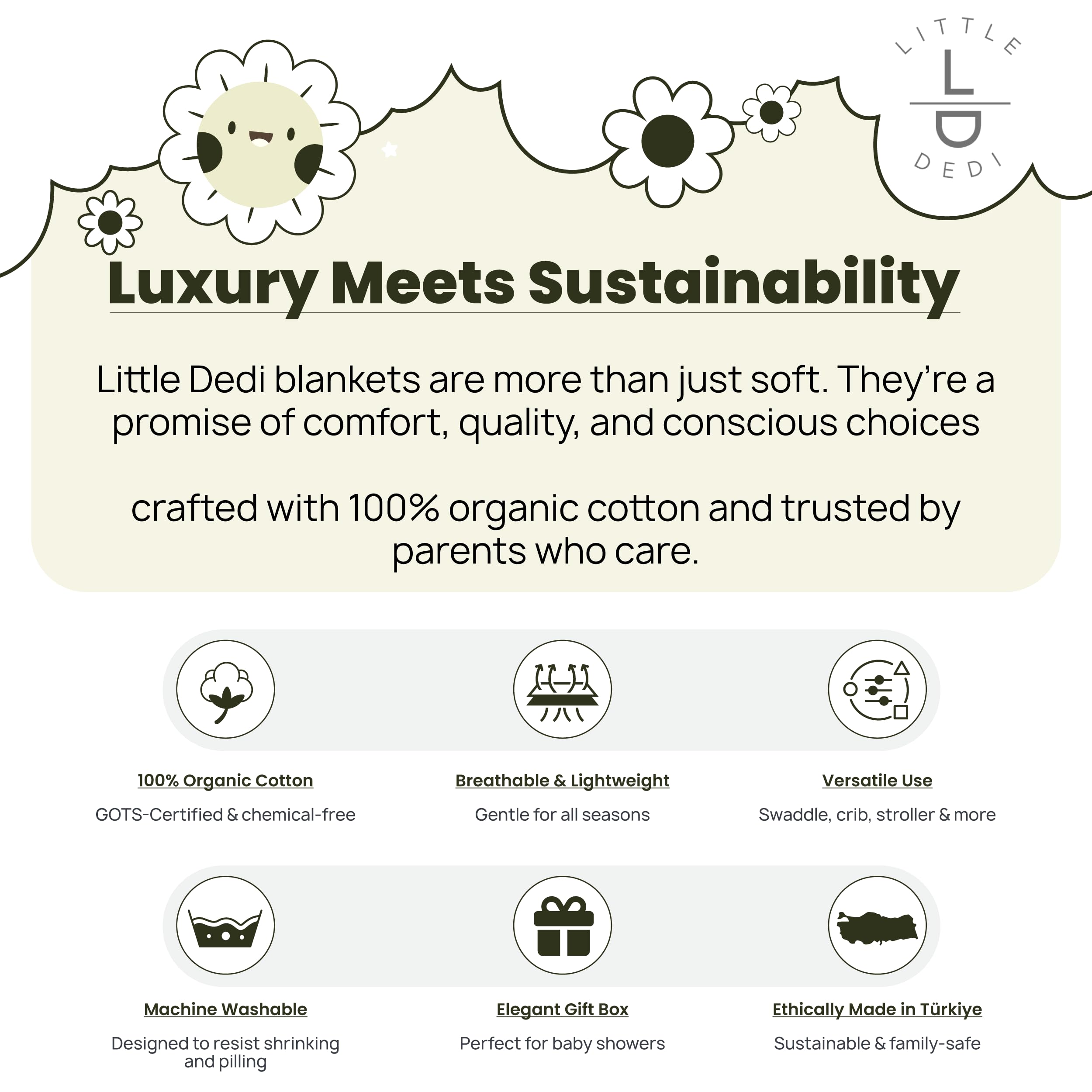 Little Dedi blanket in premium gift box ready for gifting