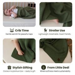 Little Dedi blanket in stroller offering on-the-go warmth and comfort