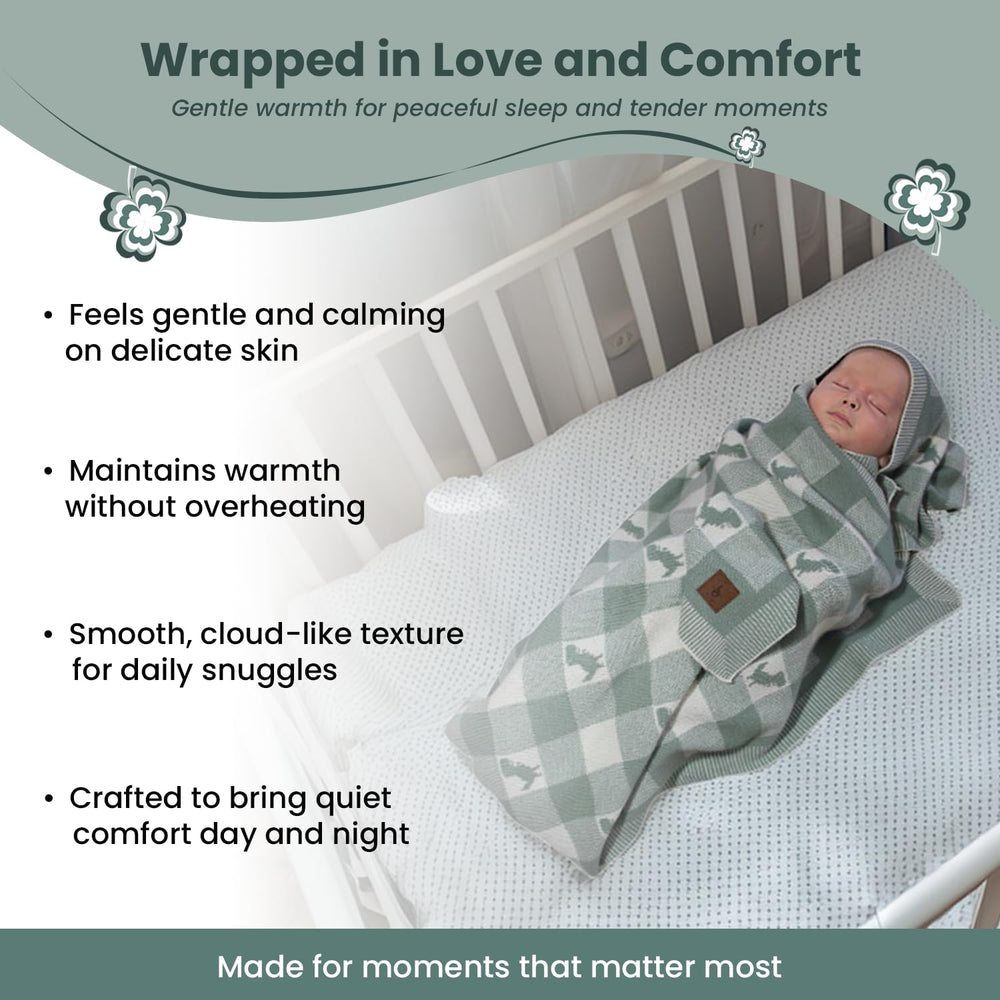 Little Dedi swaddle-ready 30x40 inches demonstrated for secure wrapping.