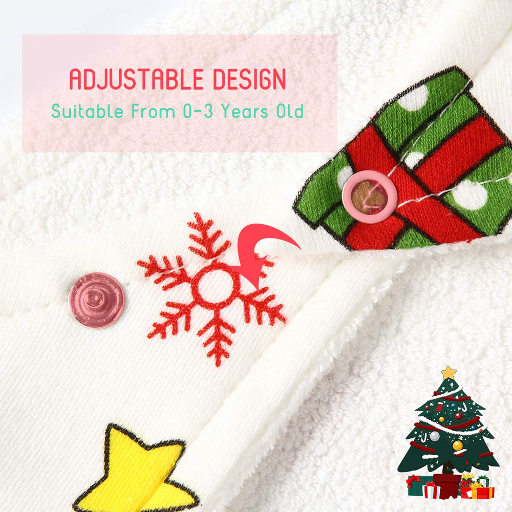 Little Dimsum adjustable bandana bib with two buttons for growing babies.