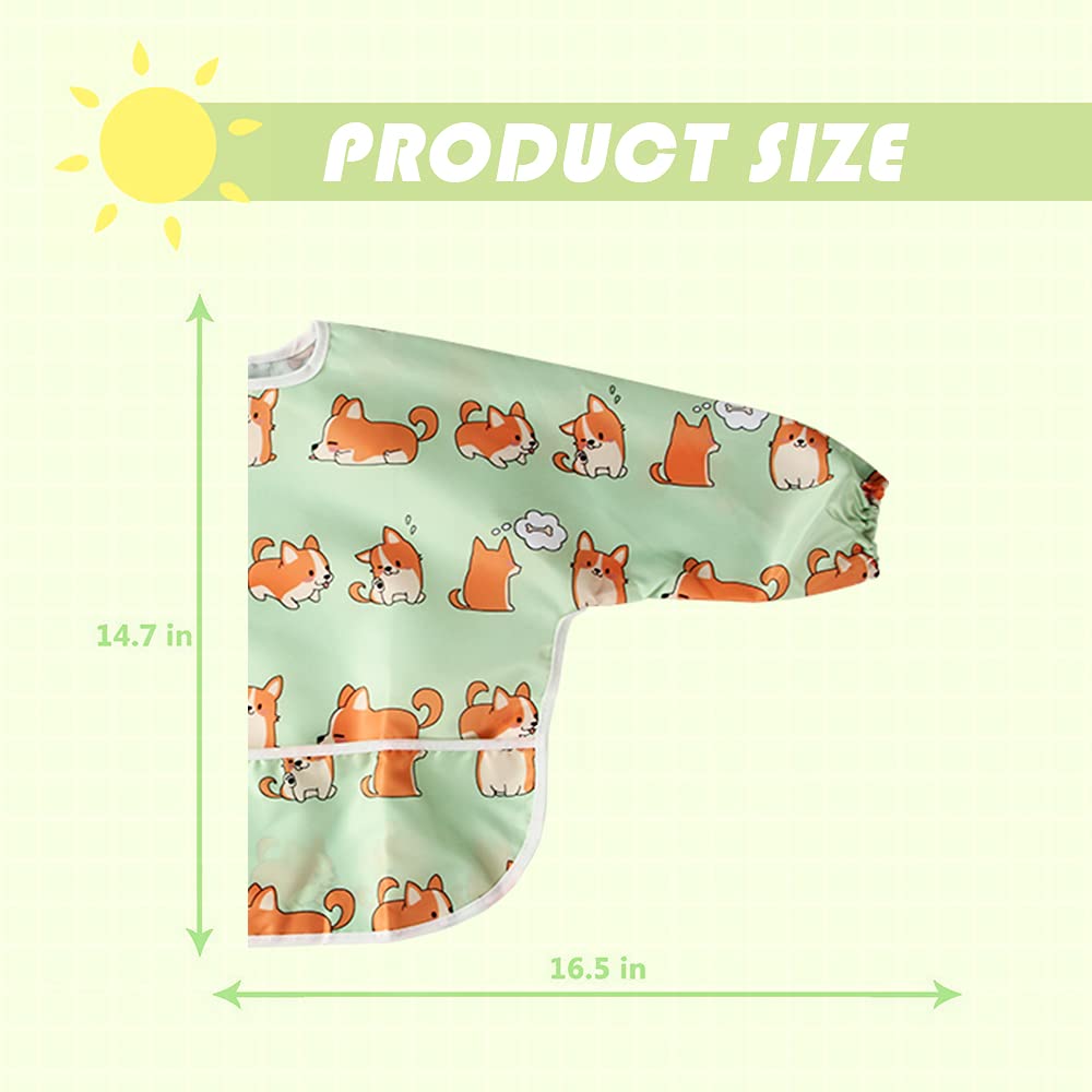 Little Dimsum bib demonstrates adjustable closure for secure, comfortable neck fit.