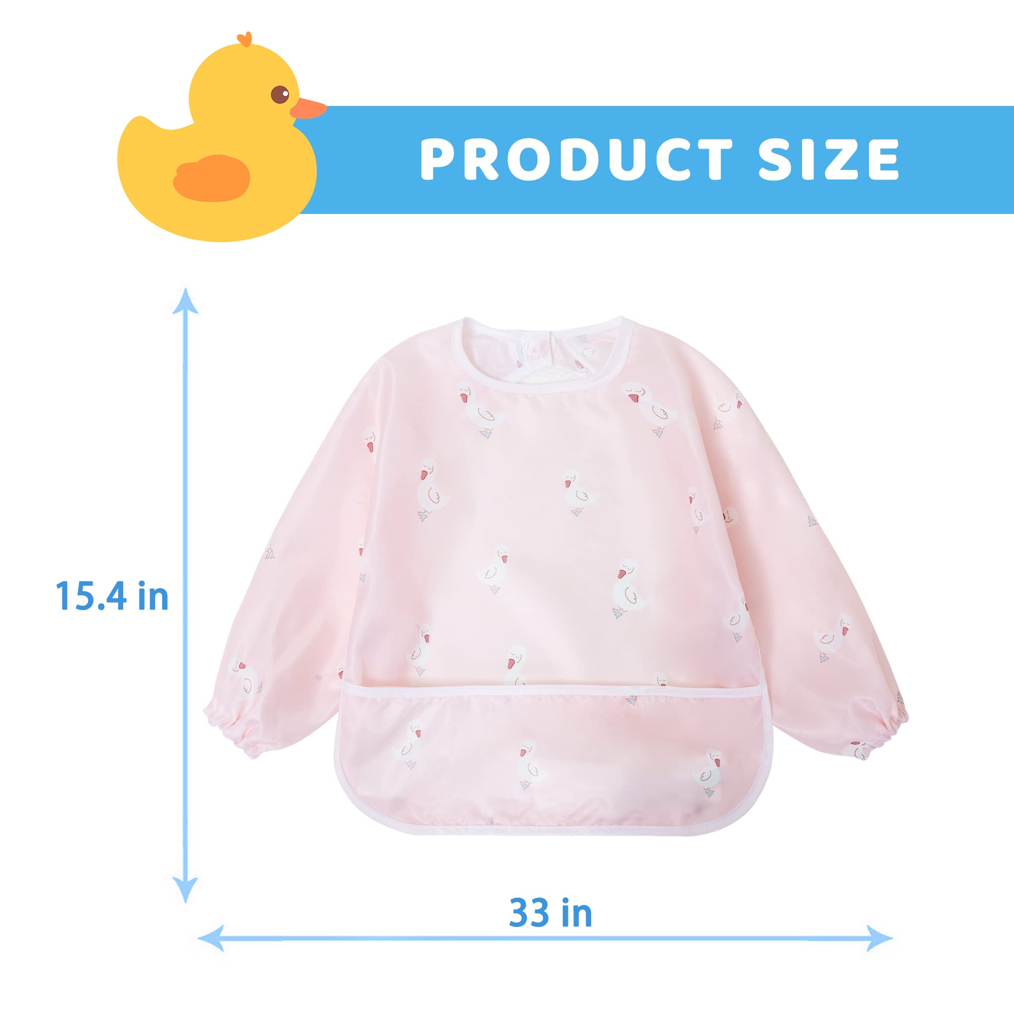 Little Dimsum bib pattern Duck & Sheep adds colorful mealtime fun