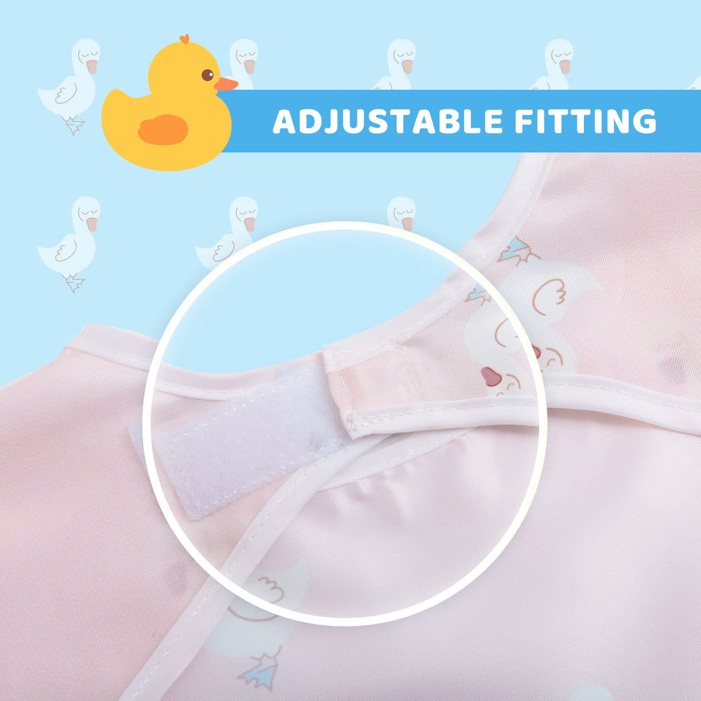 Little Dimsum bib storage pocket catches drips and holds small items