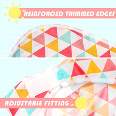 Little Dimsum red bib front view showing waterproof coating for mess protection