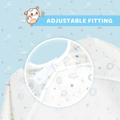 Little Dimsum bib adjustable closure close-up for secure, comfortable fit.